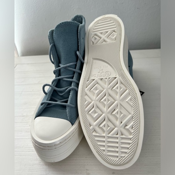 Converse blue suede platform women’s sneakers - Picture 4 of 5